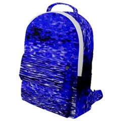 Blue Waves Flow Series 1 Flap Pocket Backpack (small) by DimitriosArt