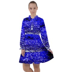 Blue Waves Flow Series 1 All Frills Chiffon Dress by DimitriosArt