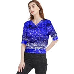 Blue Waves Flow Series 1 Quarter Sleeve Blouse