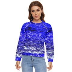 Blue Waves Flow Series 1 Women s Long Sleeve Raglan Tee