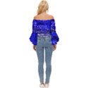 Blue Waves Flow Series 1 Off Shoulder Flutter Bell Sleeve Top View4