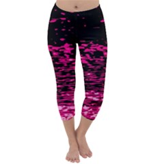 Rose Waves Flow Series 1 Capri Winter Leggings  by DimitriosArt