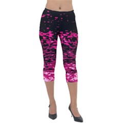 Rose Waves Flow Series 1 Lightweight Velour Capri Leggings  by DimitriosArt