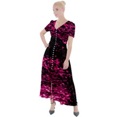 Rose Waves Flow Series 1 Button Up Short Sleeve Maxi Dress by DimitriosArt