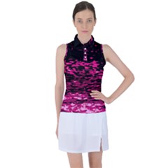 Rose Waves Flow Series 1 Women s Sleeveless Polo Tee by DimitriosArt