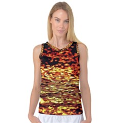 Yellow Waves Flow Series 1 Women s Basketball Tank Top by DimitriosArt