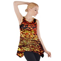 Yellow Waves Flow Series 1 Side Drop Tank Tunic by DimitriosArt