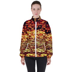 Yellow Waves Flow Series 1 Women s High Neck Windbreaker by DimitriosArt