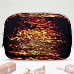 Yellow Waves Flow Series 1 Make Up Pouch (small) by DimitriosArt