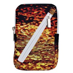 Yellow Waves Flow Series 1 Belt Pouch Bag (large) by DimitriosArt