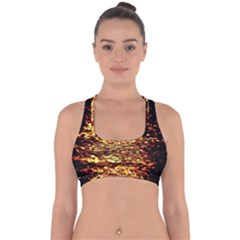 Yellow Waves Flow Series 1 Cross Back Hipster Bikini Top  by DimitriosArt