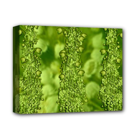 Green Fresh  Lilies Of The Valley The Return Of Happiness So Decorative Deluxe Canvas 14  X 11  (stretched) by pepitasart