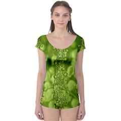 Green Fresh  Lilies Of The Valley The Return Of Happiness So Decorative Boyleg Leotard  by pepitasart