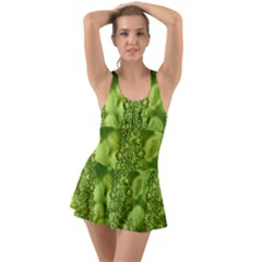 Green Fresh  Lilies Of The Valley The Return Of Happiness So Decorative Ruffle Top Dress Swimsuit by pepitasart