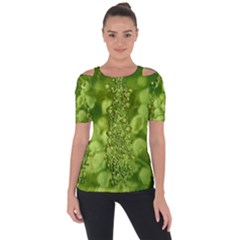 Green Fresh  Lilies Of The Valley The Return Of Happiness So Decorative Shoulder Cut Out Short Sleeve Top by pepitasart