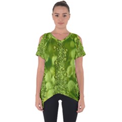 Green Fresh  Lilies Of The Valley The Return Of Happiness So Decorative Cut Out Side Drop Tee by pepitasart