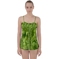 Green Fresh  Lilies Of The Valley The Return Of Happiness So Decorative Babydoll Tankini Set by pepitasart