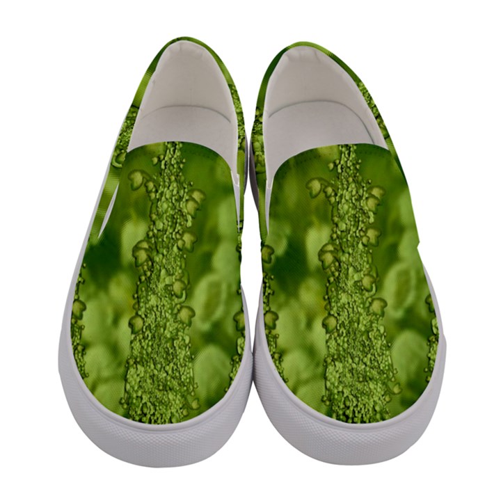 Green Fresh  Lilies Of The Valley The Return Of Happiness So Decorative Women s Canvas Slip Ons