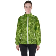 Green Fresh  Lilies Of The Valley The Return Of Happiness So Decorative Women s High Neck Windbreaker by pepitasart