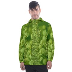 Green Fresh  Lilies Of The Valley The Return Of Happiness So Decorative Men s Front Pocket Pullover Windbreaker by pepitasart