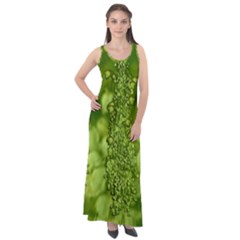 Green Fresh  Lilies Of The Valley The Return Of Happiness So Decorative Sleeveless Velour Maxi Dress by pepitasart