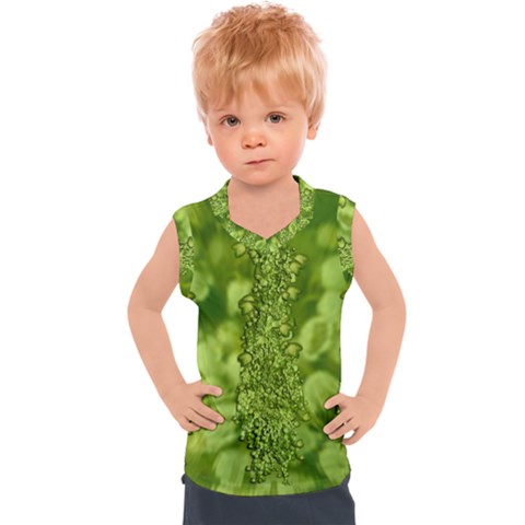 Green Fresh  Lilies Of The Valley The Return Of Happiness So Decorative Kids  Sport Tank Top by pepitasart