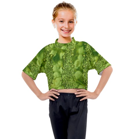 Green Fresh  Lilies Of The Valley The Return Of Happiness So Decorative Kids Mock Neck Tee by pepitasart