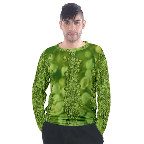 Green Fresh  Lilies Of The Valley The Return Of Happiness So Decorative Men s Long Sleeve Raglan Tee by pepitasart