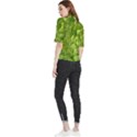 Green Fresh  Lilies Of The Valley The Return Of Happiness So Decorative Frill Neck Blouse View2