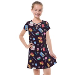 New Year Kids  Cross Web Dress by SychEva