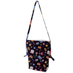 New Year Folding Shoulder Bag by SychEva