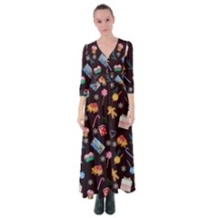 New Year Button Up Maxi Dress by SychEva