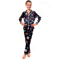 New Year Kid s Satin Long Sleeve Pajamas Set by SychEva