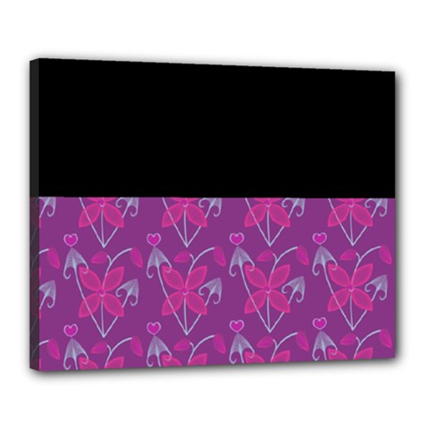 Floral Canvas 20  X 16  (stretched) by Sparkle