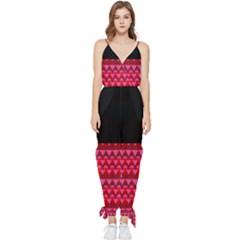 Digitalart Sleeveless Tie Ankle Chiffon Jumpsuit by Sparkle