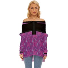 Floral Off Shoulder Chiffon Pocket Shirt