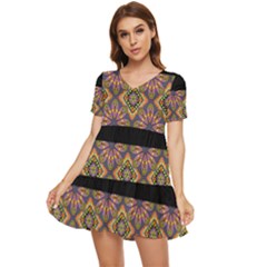 Digitaldesign Tiered Short Sleeve Babydoll Dress