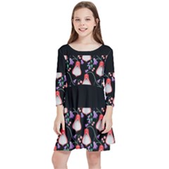 Floral Kids  Quarter Sleeve Skater Dress