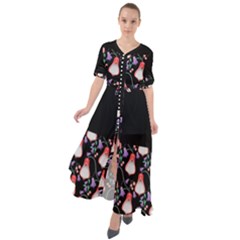 Floral Waist Tie Boho Maxi Dress