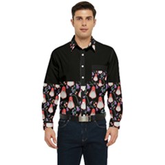 Floral Men s Long Sleeve Pocket Shirt 