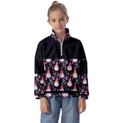 Floral Kids  Half Zip Hoodie