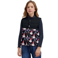 Floral Kid s Short Button Up Puffer Vest	