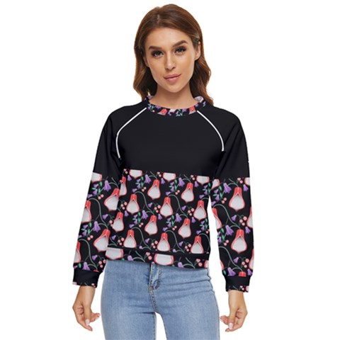 Floral Women s Long Sleeve Raglan Tee by Sparkle