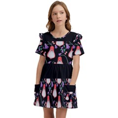 Floral Kids  Frilly Sleeves Pocket Dress by Sparkle