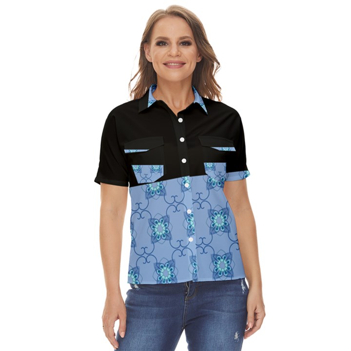 digitaldesign Women s Short Sleeve Double Pocket Shirt