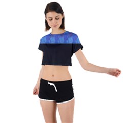 Digitaldesign Tie Back Short Sleeve Crop Tee by Sparkle