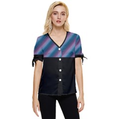 Shadecolors Bow Sleeve Button Up Top by Sparkle