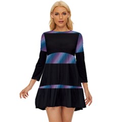 Shadecolors Long Sleeve Babydoll Dress