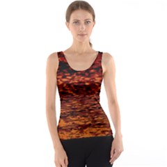 Red Waves Flow Series 2 Tank Top by DimitriosArt