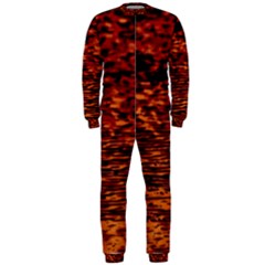 Red Waves Flow Series 2 Onepiece Jumpsuit (men) by DimitriosArt